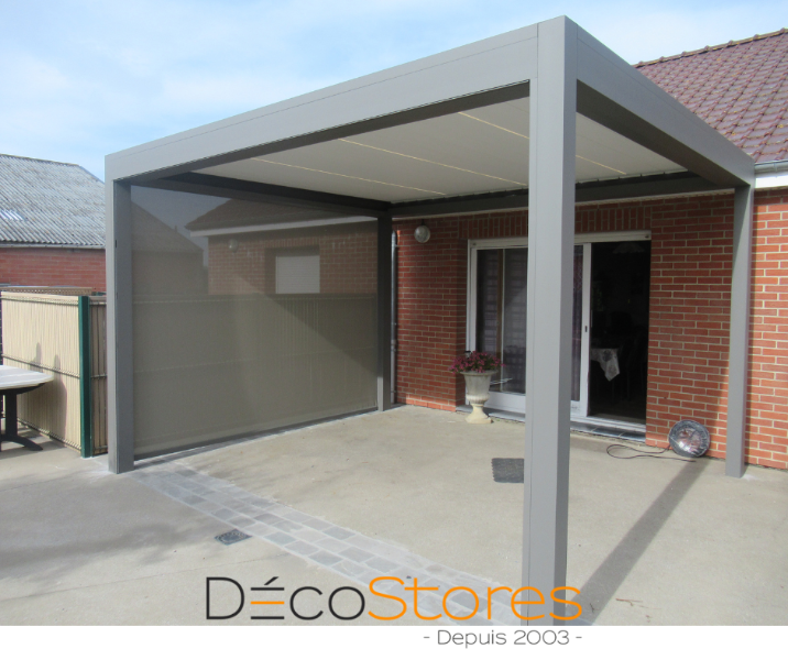 POSE D'UNE PERGOLA BIOCLIMATIQUE A STEENWERCK