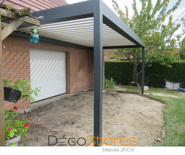 POSE D'UNE PERGOLA BIOCLIMATIQUE CAPINGHEM