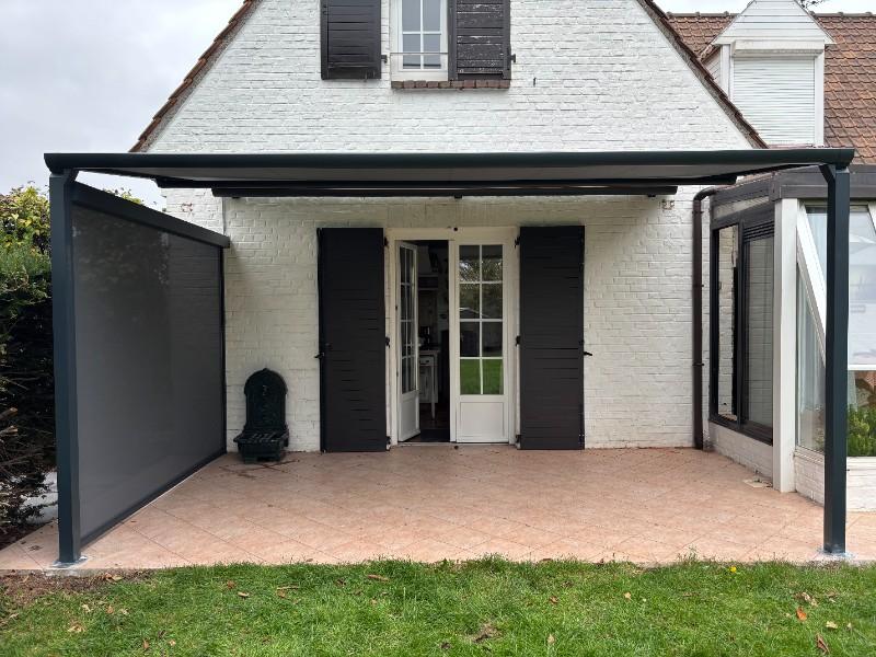 Pose d'une Pergola toile à Nieppe