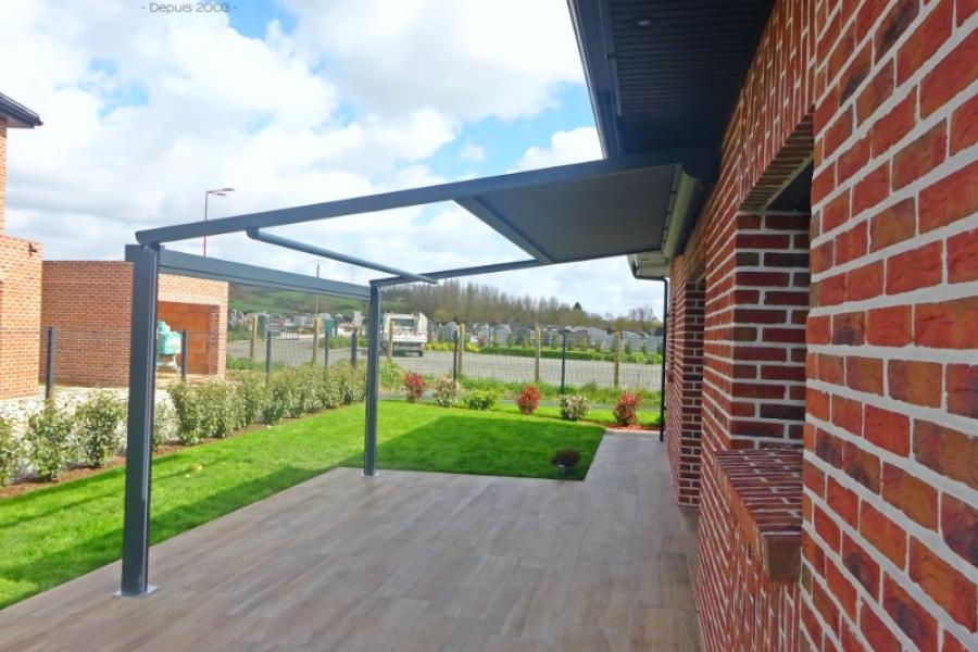 POSE D'UNE PERGOLA TOILE À BLARINGHEM DANS LES HAUTS DE FRANCE