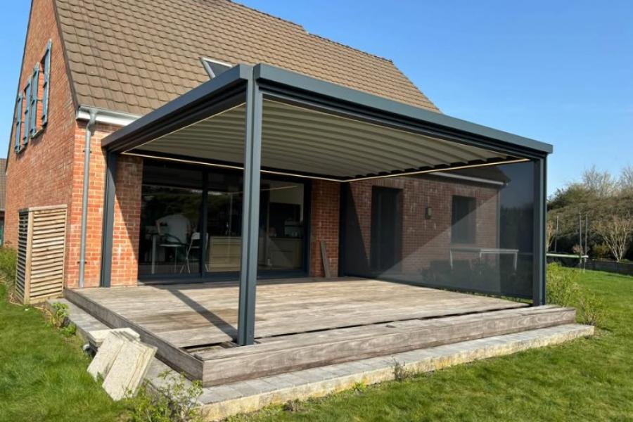 Installation d'une Pergola FLY à ERQUINGHEM LYS