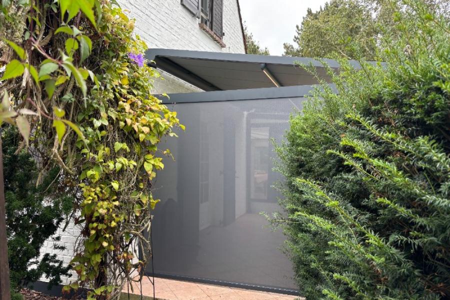Pose d'une Pergola toile à Nieppe