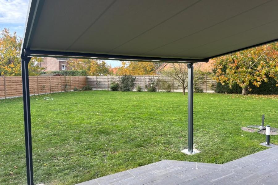 Pose d'une Pergola toile à Herlies