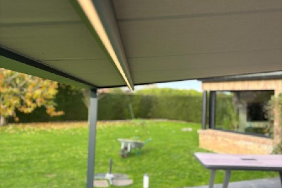Pose d'une Pergola toile à Herlies