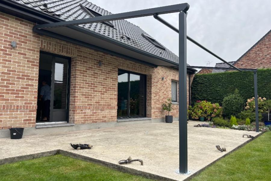 Installation d'une Pergola toile à Raismes