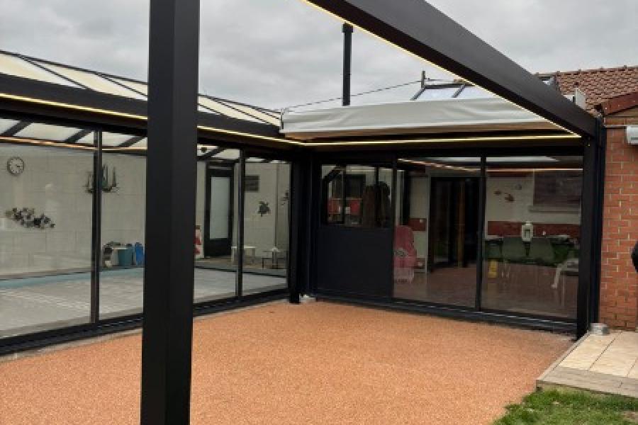Installation d'une Pergola FLY à BOUVIGNIES