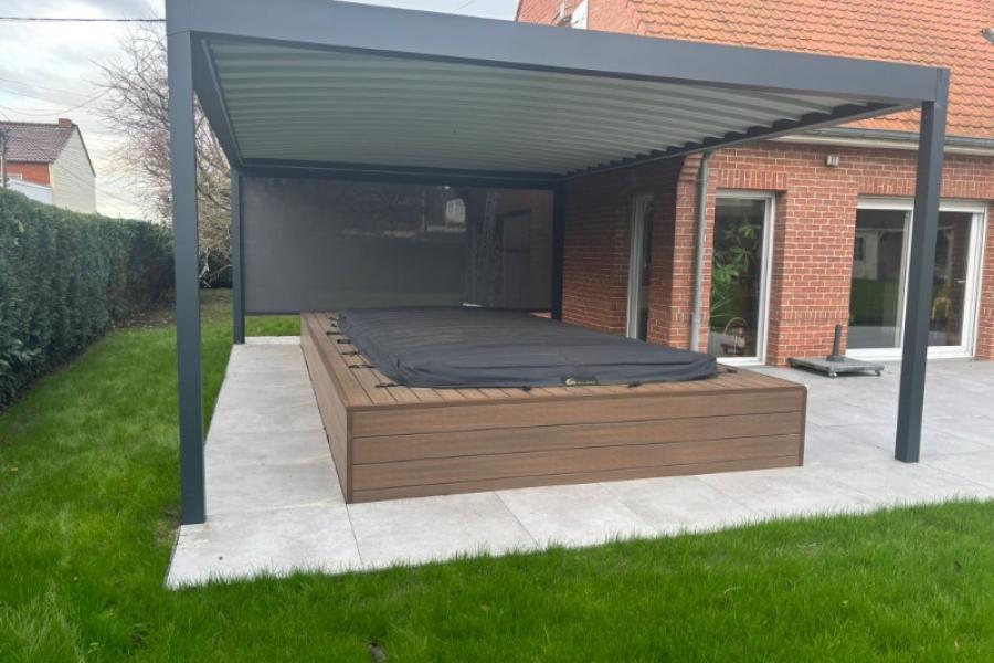 Installation d'une Pergola FLY et screen à ANHIERS