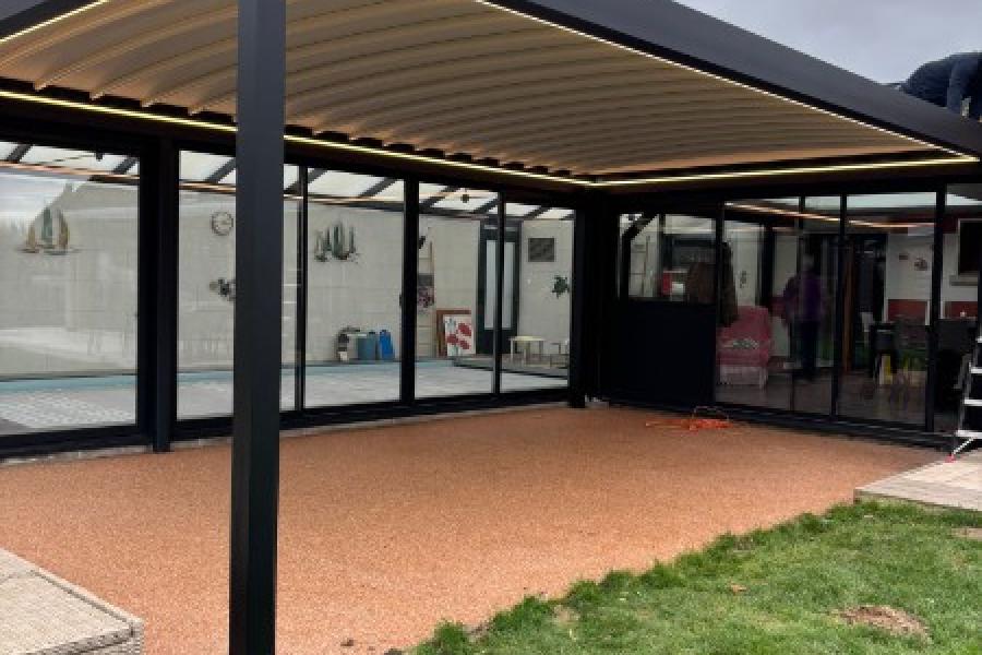 Installation d'une Pergola FLY à BOUVIGNIES