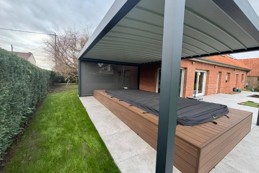 Installation d'une Pergola FLY et screen à ANHIERS