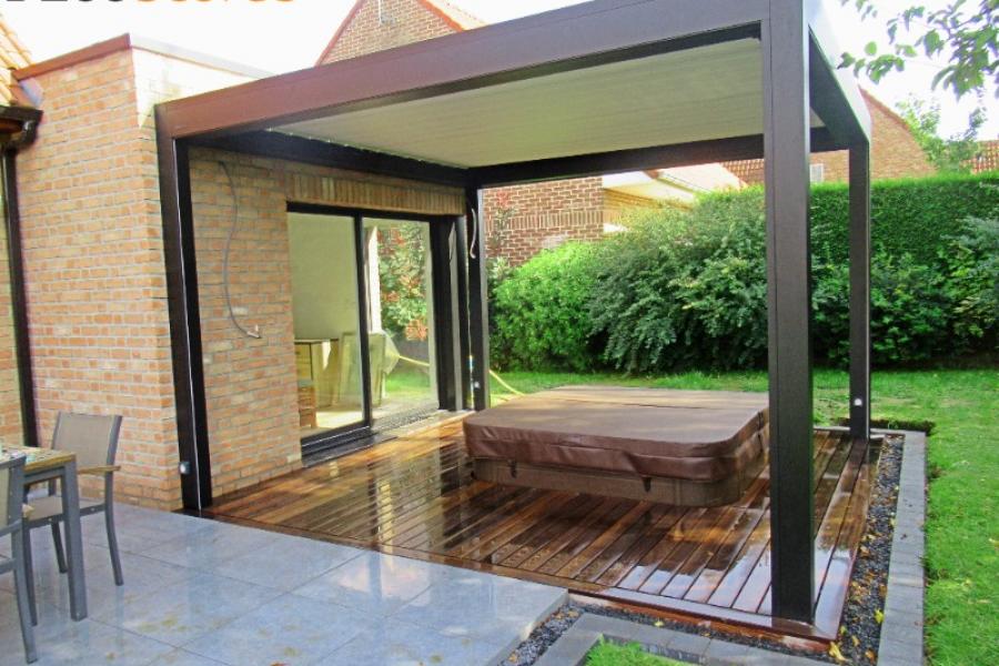 POSE D'UNE PERGOLA BIOCLIMATIQUE À ATTICHES DANS LES HAUTS-DE-FRANCE