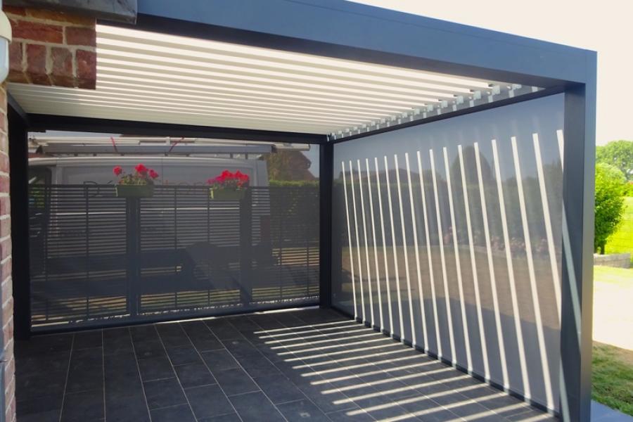 POSE D'UNE PERGOLA BIOCLIMATIQUE À HAZEBROUCK 