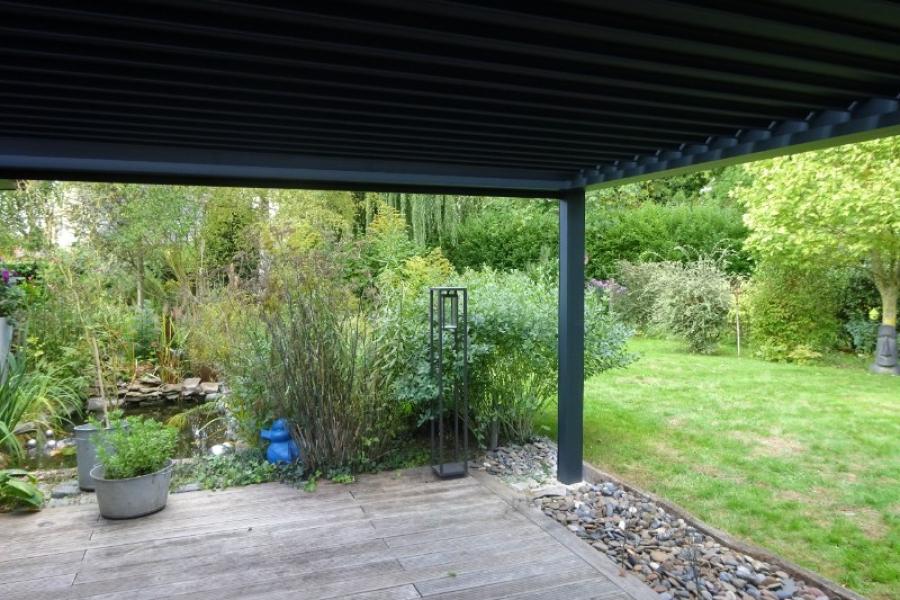 POSE D'UNE PERGOLA BIOCLIMATIQUE À LAVENTIE HAUTS-DE-FRANCE