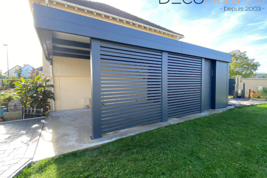 POSE D'UN CARPORT AVEC ABRI ET PAROIS AJOURÉES A VALENCIENNE