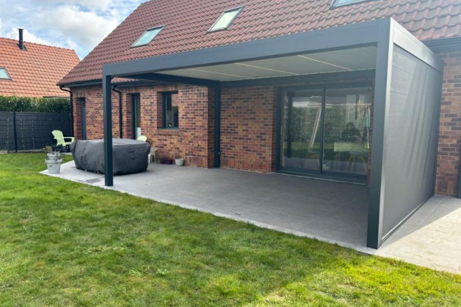 Installation d'une Pergola Bioclimatique à Fleurbaix Installation d'une Pergola Bioclimatique à Fleurbaix