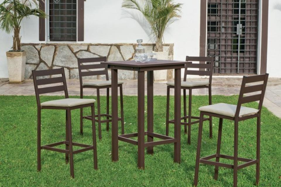 Table de bar TROPEA en aluminium – tabouret de bar TROPEA en aluminium